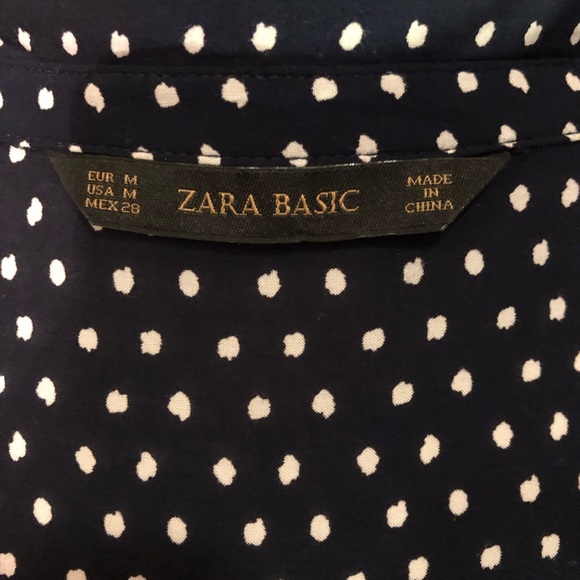 Zara Basic Polka Dot Blouse - Picture 5 of 6